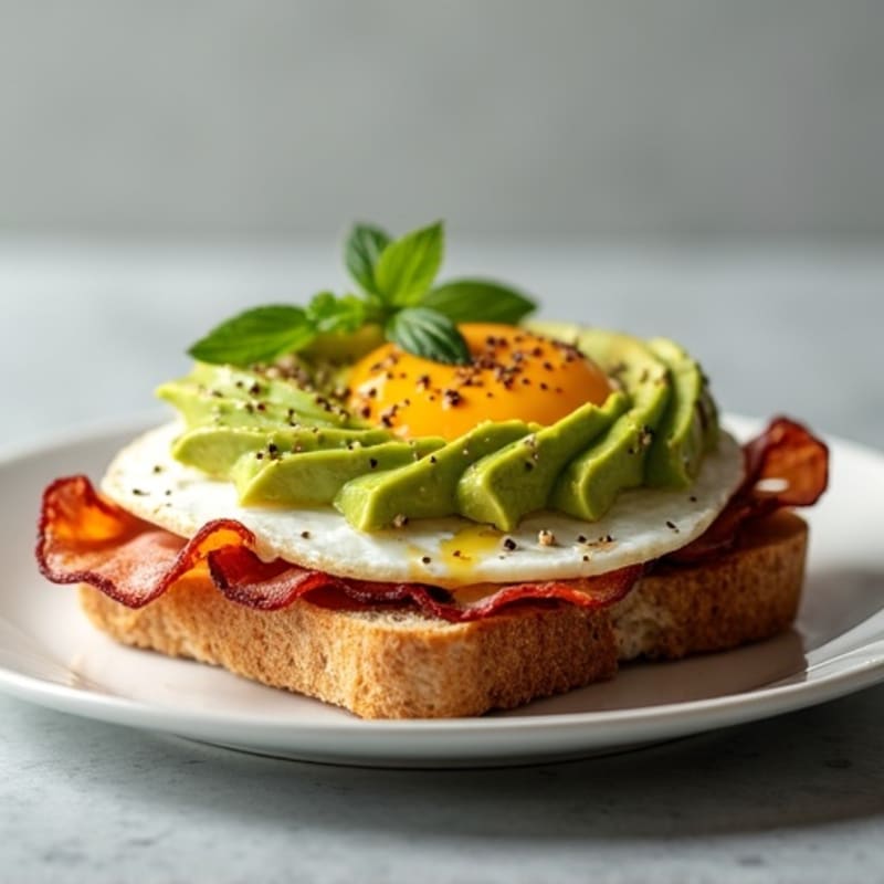 Crispy Turkey Bacon & Smashed Avocado Sandwich