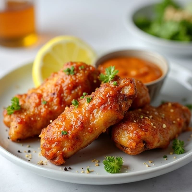 Crispy Honey Glazed Baked Wings