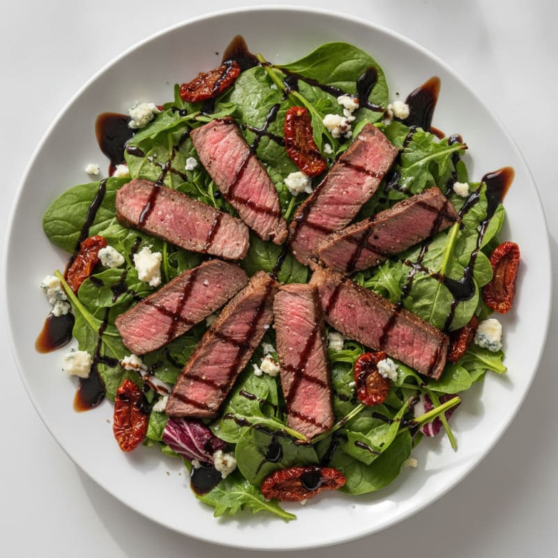 Gorgonzola Steak Salad with Sun-Dried Tomatoes