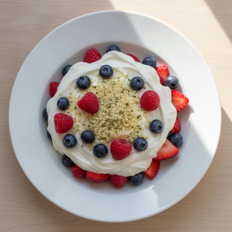 Greek Yogurt Protein Parfait with Mixed Berries