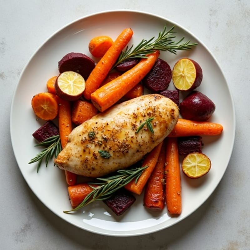 Herb-Crusted Chicken with Roasted Root Vegetables