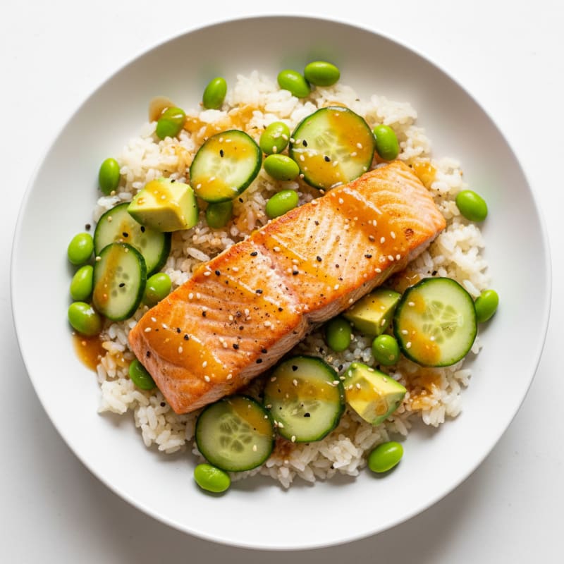 Zesty Salmon Sushi Rice Bowl