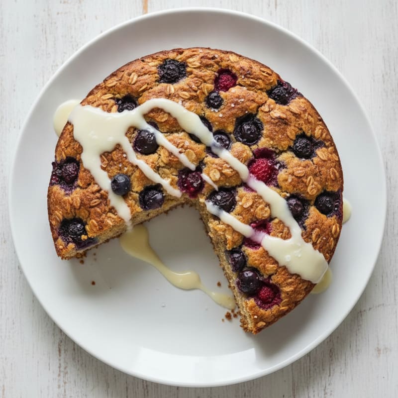 Baked Berry Protein Cake
