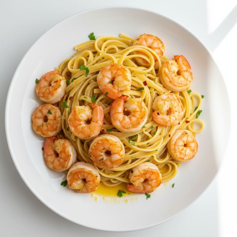 Garlic Butter Shrimp Scampi with Linguine