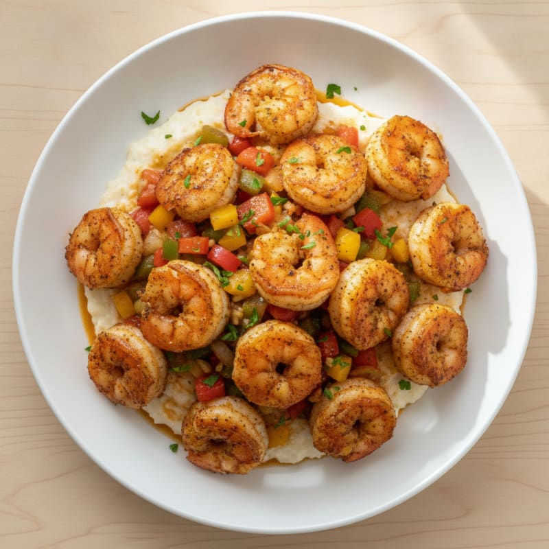 Cajun Shrimp with Creamy Grits