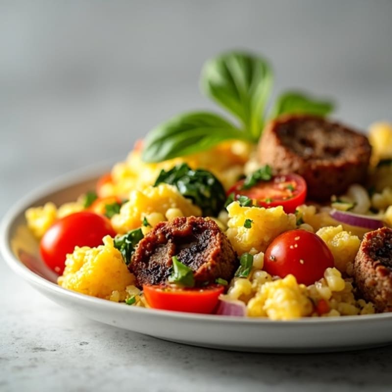 Hearty Protein-Packed Veggie Scramble