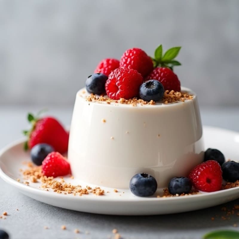 Greek Yogurt Protein Mousse with Fresh Berries