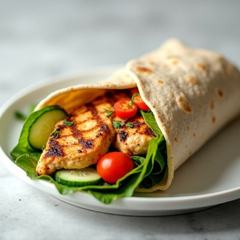 Grilled Chicken and Fresh Veggie Wrap