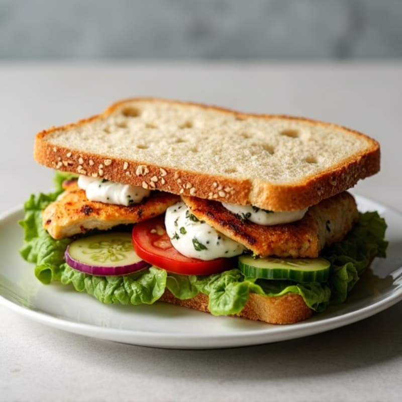Herb-Roasted Chicken and Greek Yogurt Salad Sandwich