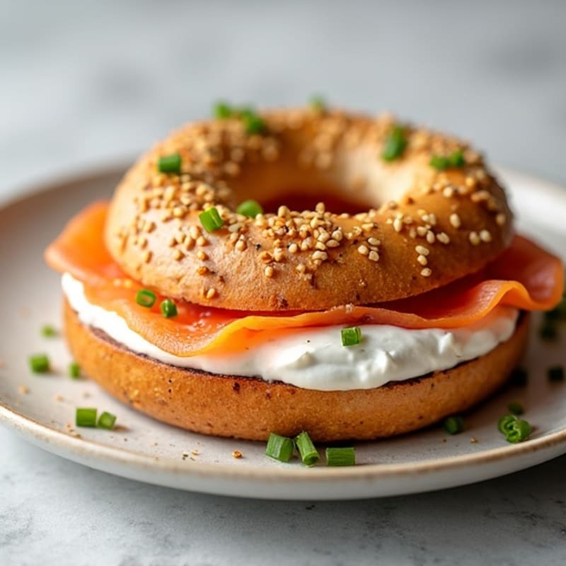 Protein-Packed Everything Bagel with Whipped Greek Yogurt Spread