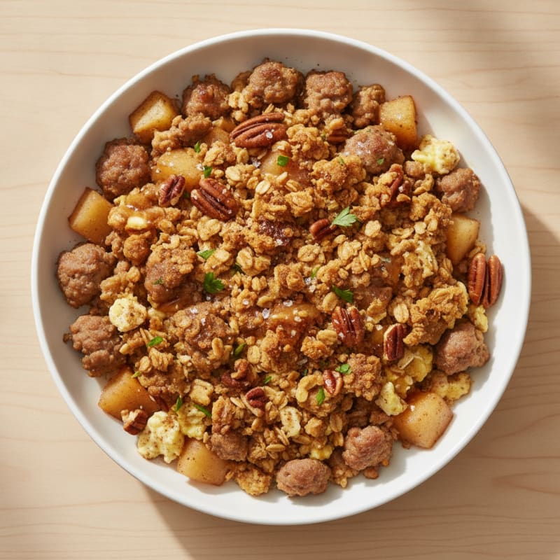 Sweet Pork Sausage Breakfast Crumble
