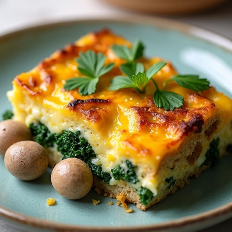 Savory Baked Sausage and Kale Strata