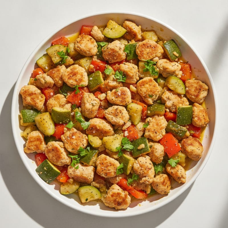 Lemon-Herb Ground Chicken Skillet