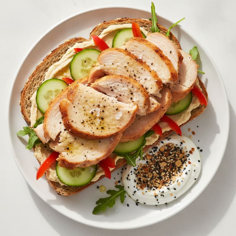 Turkey and Hummus Whole Grain Sandwich