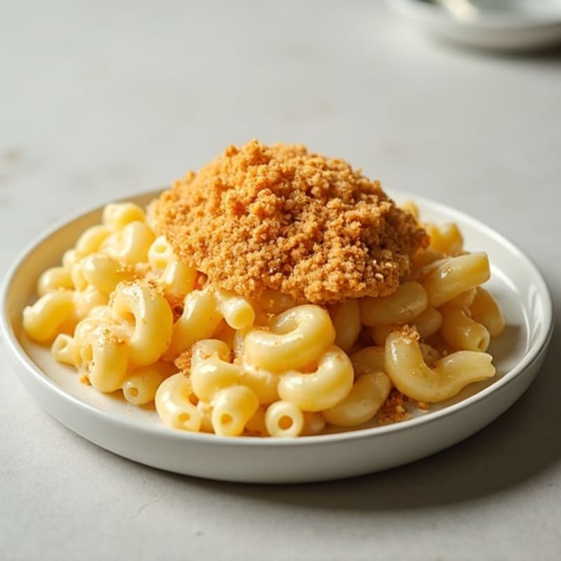 Creamy Cauliflower Mac and Cheese with Crispy Breadcrumb Topping