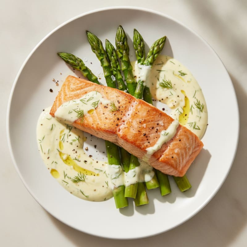 Pan-Seared Salmon with Lemon-Dill Sauce