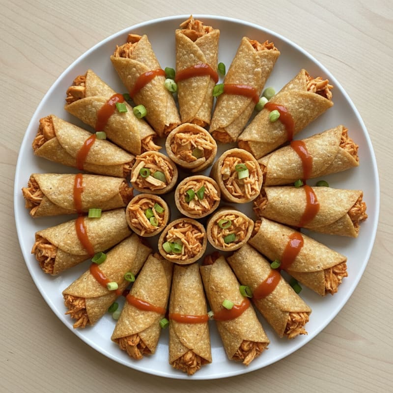 Air-Fried Spicy Buffalo Chicken Taquitos