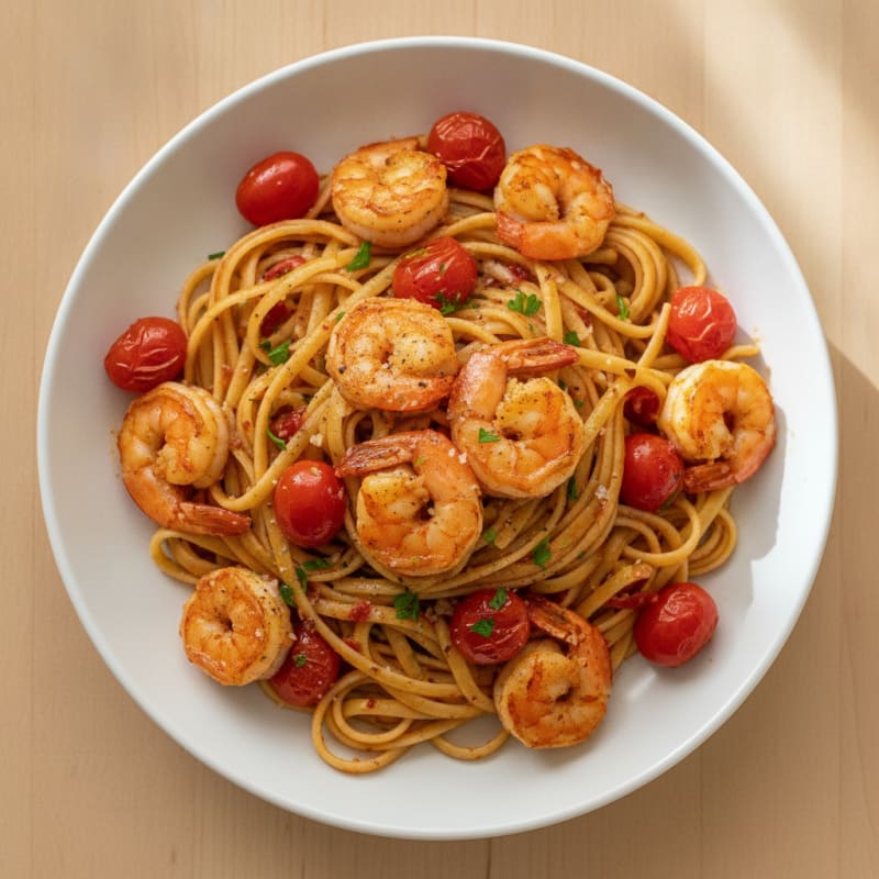 Spicy Calabrian Chili Shrimp Linguine