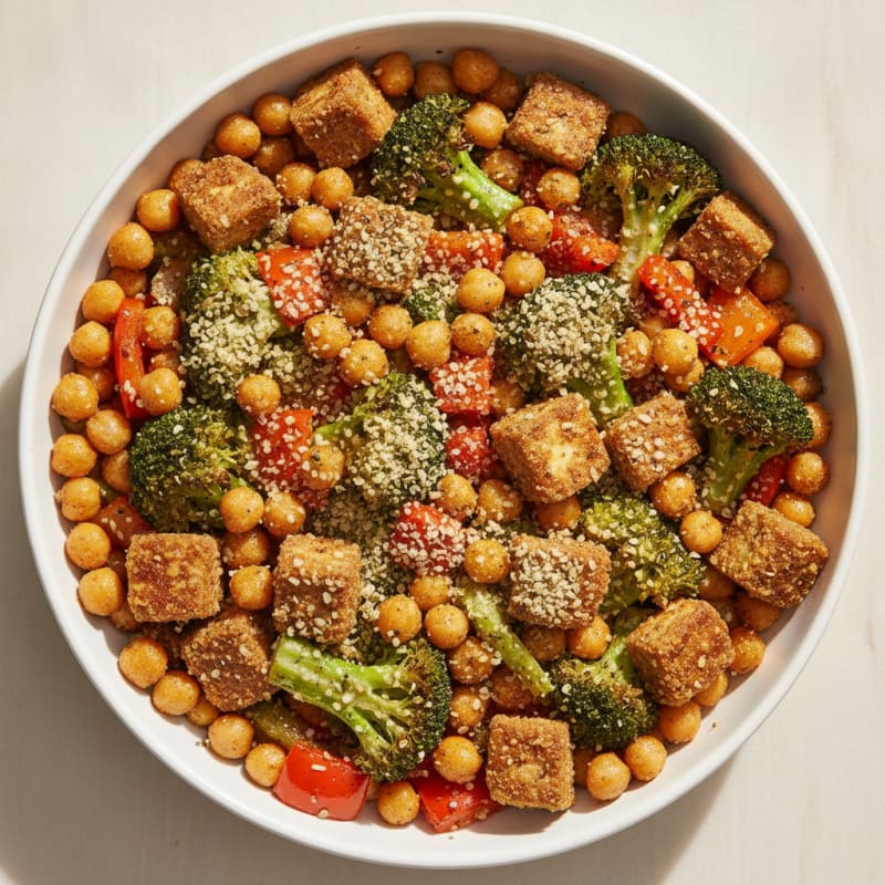Roasted Vegetable and Chickpea Bowl