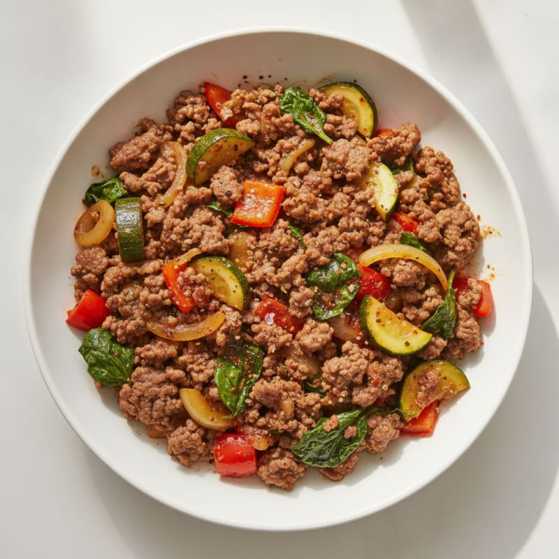 Savory Ground Beef and Vegetable Skillet