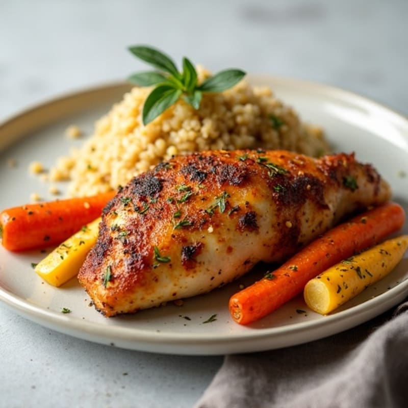 Crispy Herb-Roasted Chicken with Root Vegetables