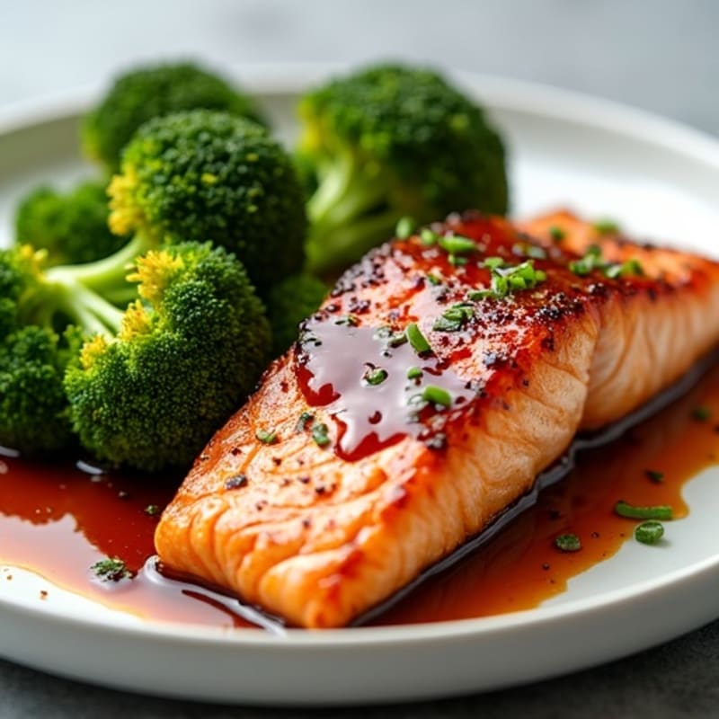Crispy Teriyaki Salmon with Roasted Broccoli