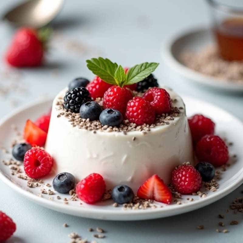 Silky Greek Yogurt Protein Mousse with Fresh Berries