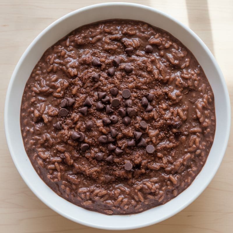 Creamy High-Protein Chocolate Rice Pudding
