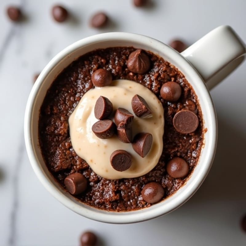 Fudgy Double Chocolate Protein Mug Cake
