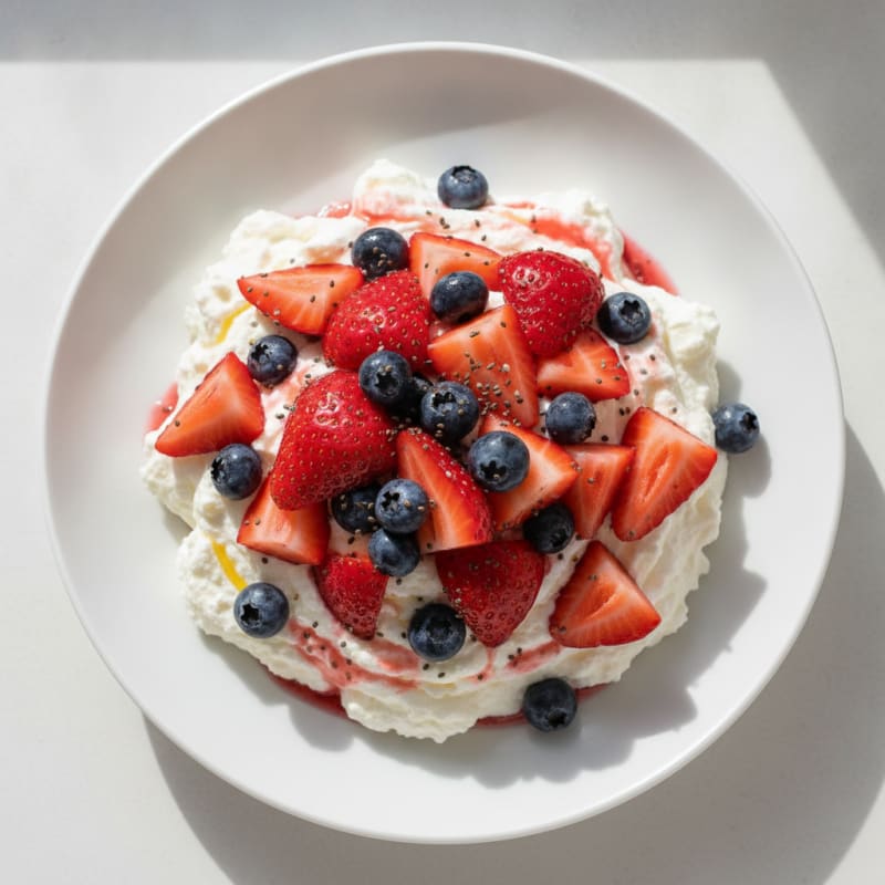 Silky Greek Yogurt Protein Mousse with Fresh Berries