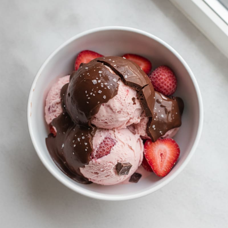 Chocolate-Dipped Strawberry Ice Cream