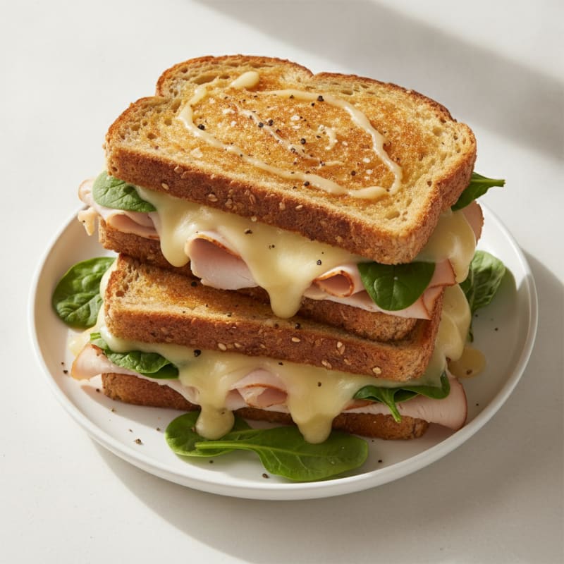 Triple-Decker Grilled Cheese Sandwich