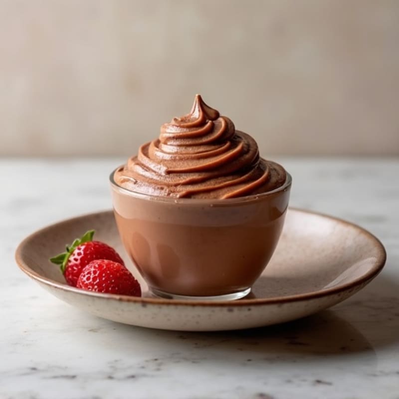 Silky Chocolate Protein Pudding with Almond Butter Swirl