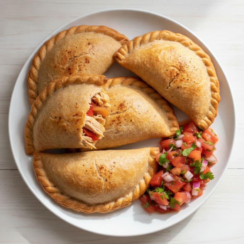 Baked Chicken Empanadas with Salsa
