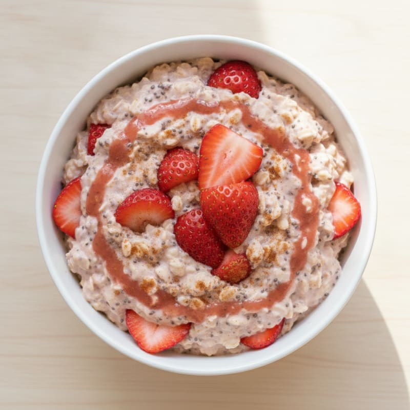 Strawberry Shortcake Overnight Oats