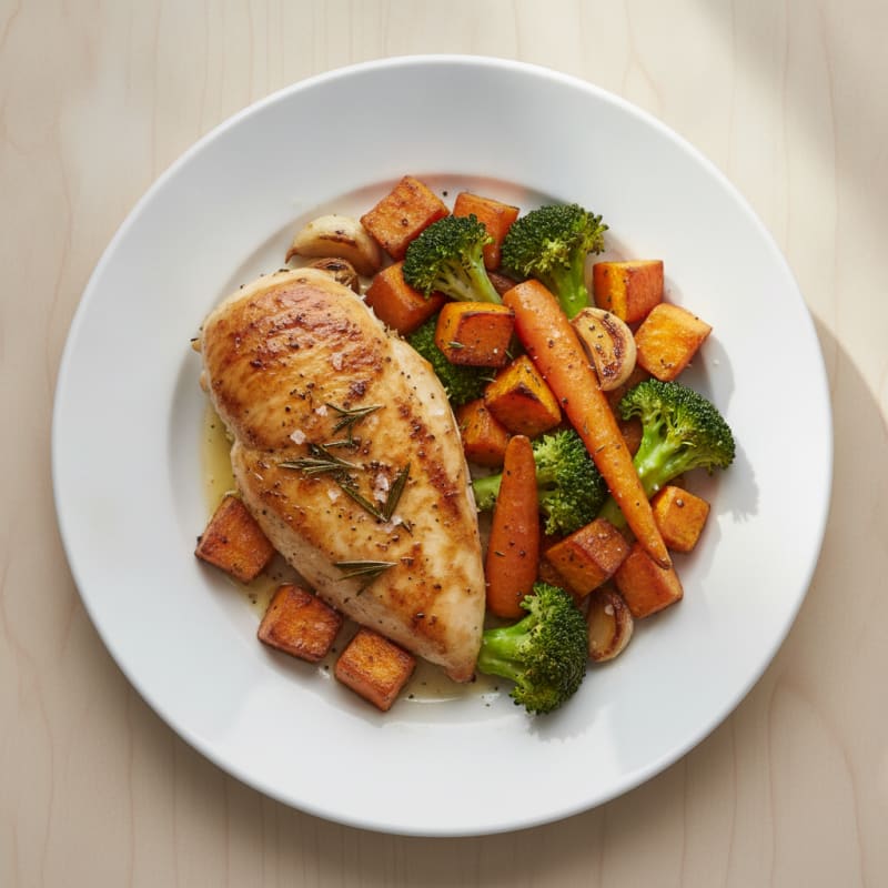 Herb-Roasted Chicken with Roasted Vegetables