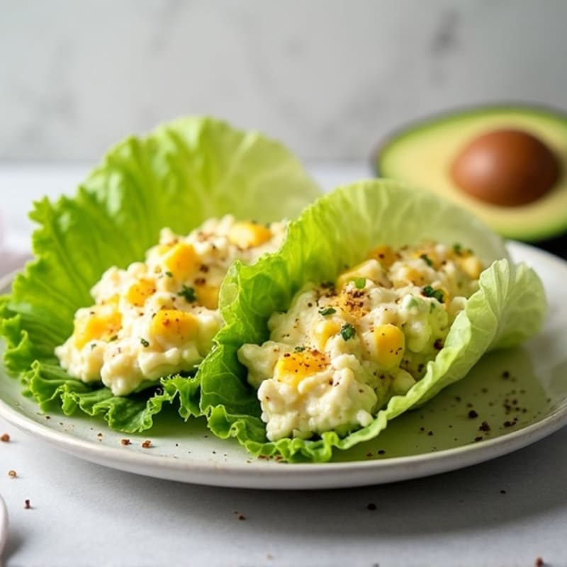 Creamy Egg Salad Lettuce Wraps