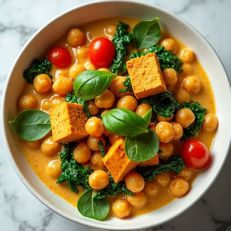 Creamy Coconut Chickpea and Spinach Curry