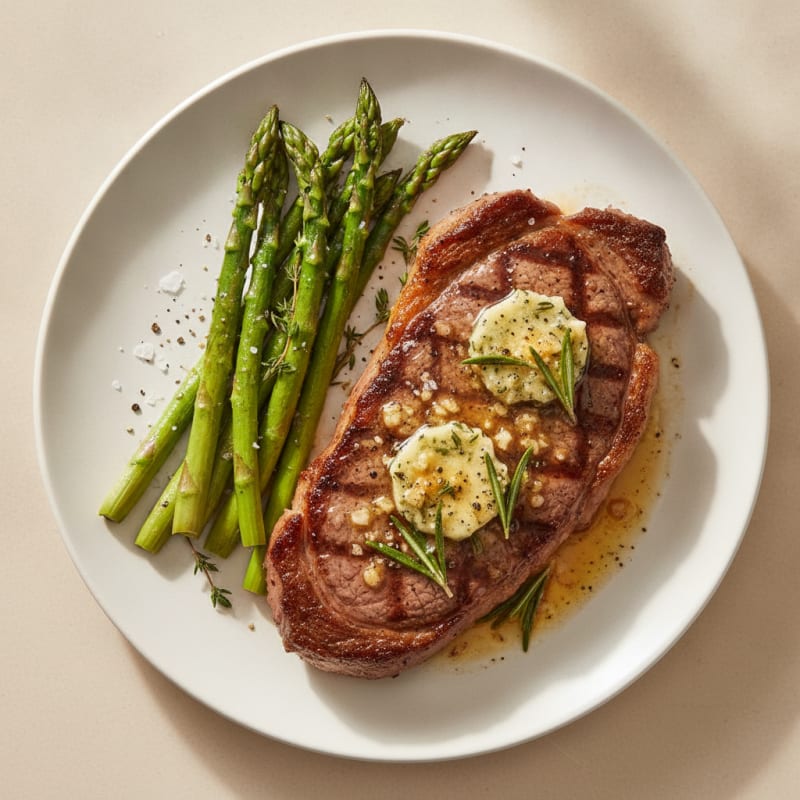 Pan-Seared Steak with Garlic Herb Butter