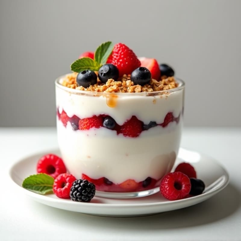 Creamy Greek Yogurt Protein Parfait with Mixed Berries