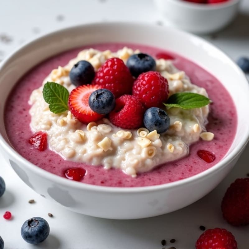 Vanilla-Berry Protein Overnight Oats