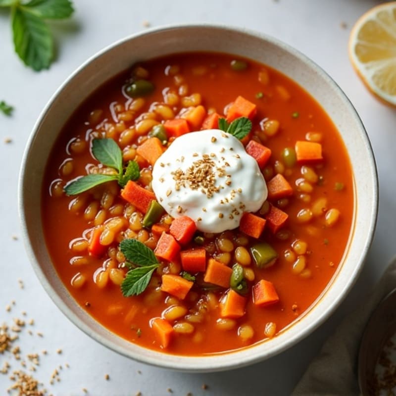 Spiced Red Lentil Hearty Soup