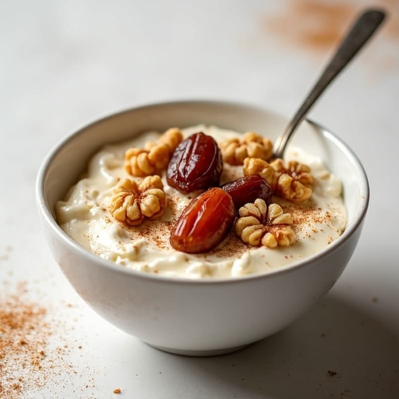 Creamy Cottage Cheese Bowl with Medjool Dates and Toasted Walnuts