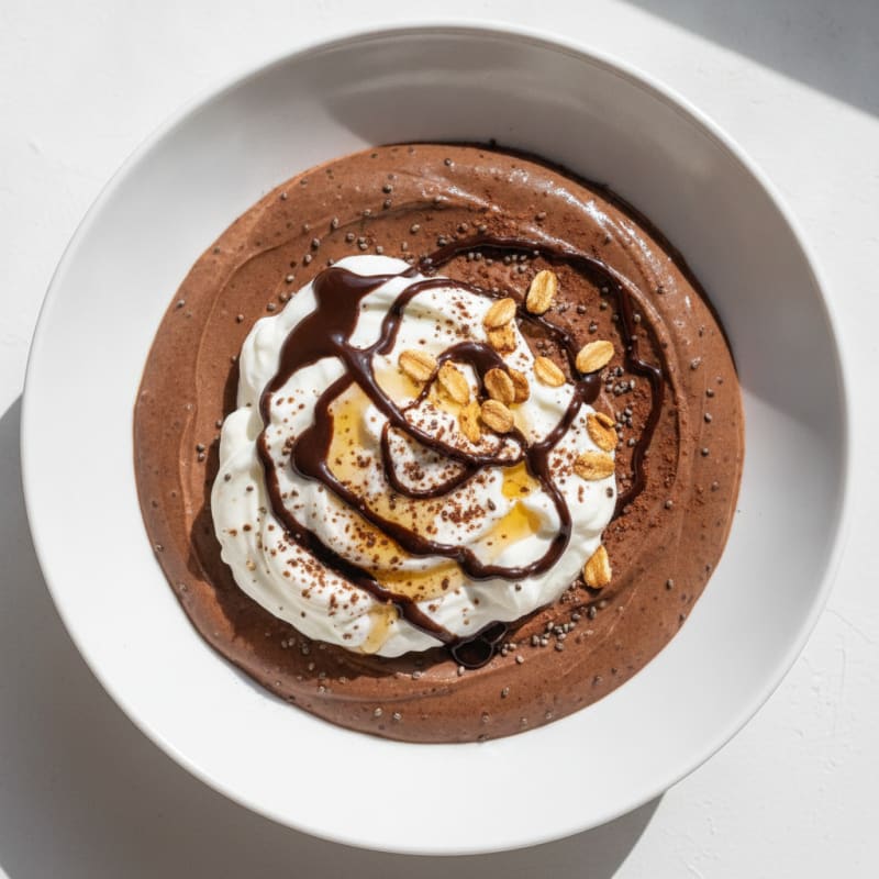 Silky Chocolate Protein Pudding with Greek Yogurt