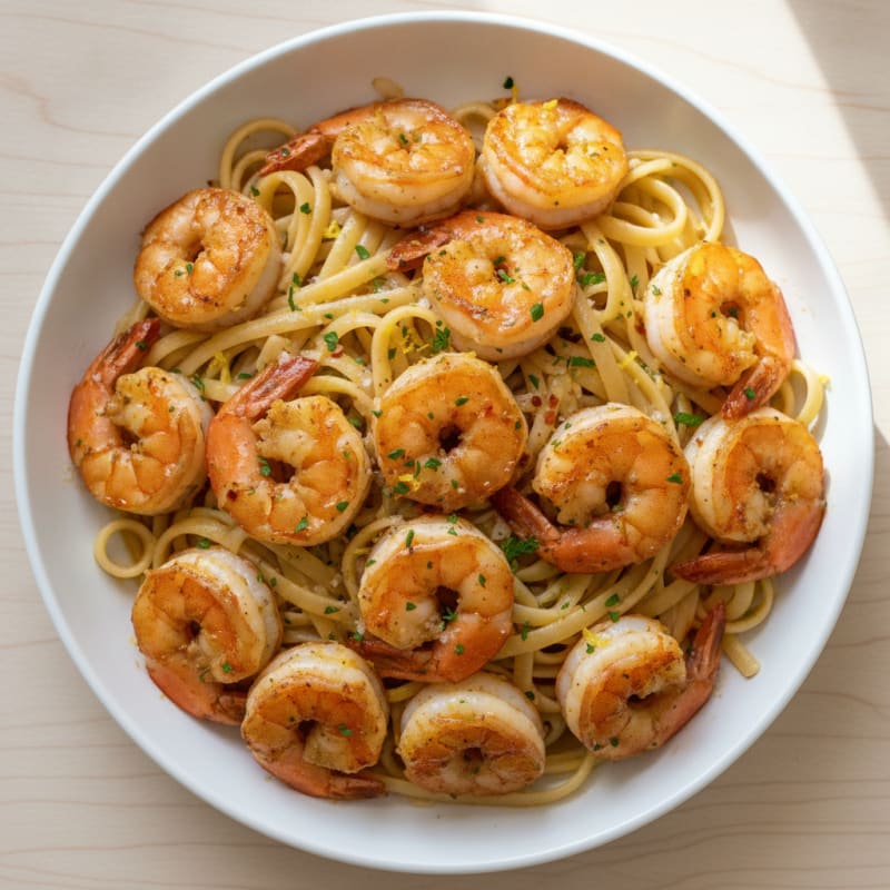 Garlic Butter Shrimp Scampi with Linguine