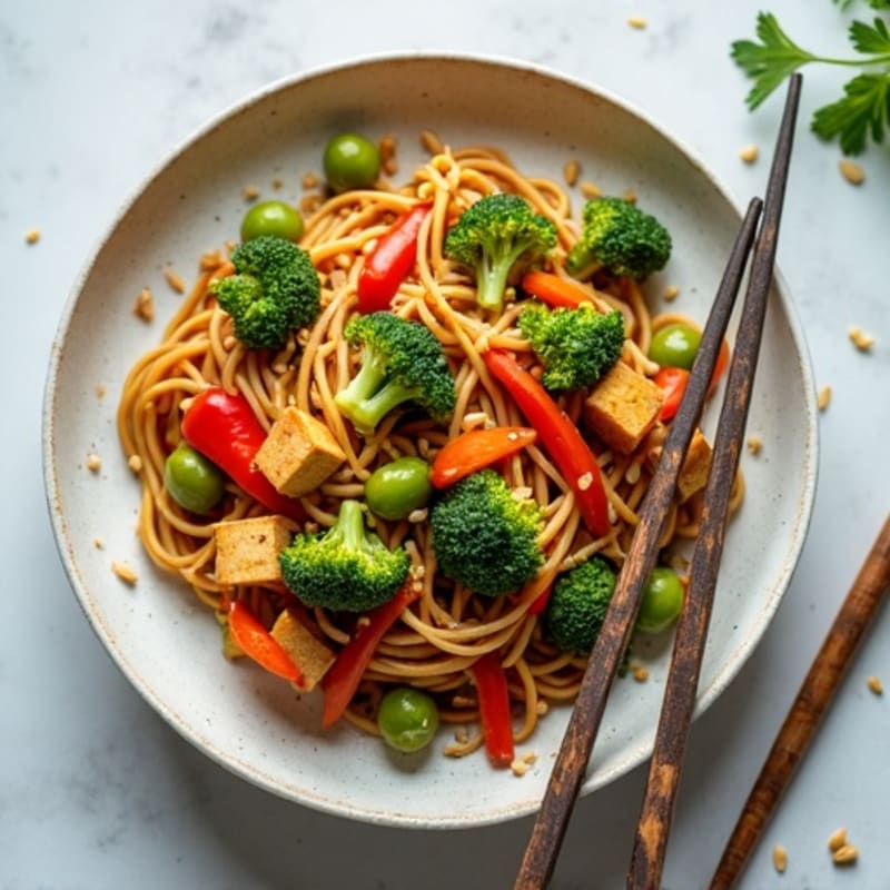 Sesame-Ginger Kelp Noodle Stir-Fry
