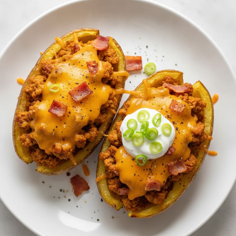 Bacon Cheddar Stuffed Potatoes
