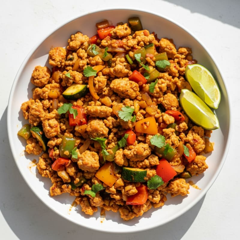 Zesty Chili-Lime Ground Chicken Skillet