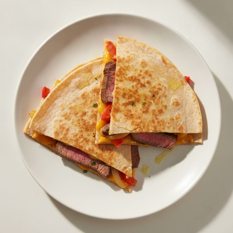 Pan-Seared Steak and Cheese Quesadillas