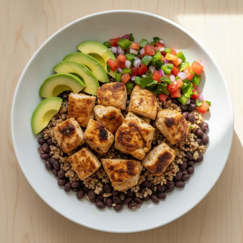 Chicken Qdoba-Style Burrito Bowl